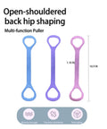 Figure 8 Resistance Band With Handles For Arm Back Shoulder Training And Full Body Workouts, 3 color set with dimensions shown