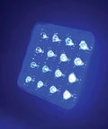 Blue 12V LED Work Light with Swivel Mount 42 Watt 2650 Lumens emitting blue light pattern