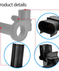 Top Notch Heavy Duty Battery Current Sensor Genuine Replacement 13502261 13505369 showing detailed views of connector and housing.