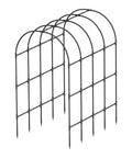 Sturdy Metal Garden Arch Trellis For Climbing Plants Outdoor Yard And Garden With Decorative Wire Lattice Black Finish, Oversized