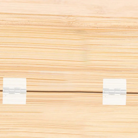 Six Pack SelfAdhesive Acrylic Cabinet Hinges Foldable 35x25mm attached to wooden surface for easy cabinet access and storage