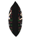 Side view of Soaring Throw Pillow with glider design for Ugly Christmas Glider Pilot Sweater Thermal Set And Soaring Throw Pillow For Aviation Fans.