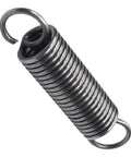 Top Shelf Stainless Steel Extension Springs, 2 Pack Heavy Duty Tension Coils With Dual Hooks, showing coiled design and hooks.
