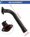 Beefed Up Performance 212 Exhaust Header Pipe Muffler Silencer Kit for Predator 212 196cc 224cc Engines, shown with measurements.