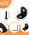 Stainless Steel L Bracket Corner Brace Set With 40 Pieces And 80 Screws 90 Degree Right Angle Brackets size details