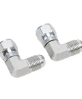 Top Shelf 90 Degree Hydraulic Fittings Rock Solid Three Eighths Inch Elbow Adapter Kit 2 Pieces, carbon steel