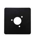 Square black mounting plate for Universal 220W Power Steering Kit For Atv Utv Rock Crawlers And Lawn Tractors With Compact Control Box.