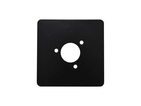 Square black mounting plate for Universal 220W Power Steering Kit For Atv Utv Rock Crawlers And Lawn Tractors With Compact Control Box.