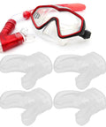 4 Pack Silicone Mouthpiece For Scuba Regulator Replacement, Built Tough Comfort Bite, Fits Most Regulators, snorkel mask set