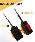 Angle display of Two Pack Prewired Trailer Fender Lights Amber Front And Red Rear LEDs High Visibility Clearance Marker Lamps
