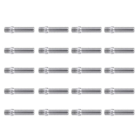 Heavy Duty Extended Wheel Stud Conversion Kit 20 Pcs 50mm 12x1.5 To 12x1.5 Screw Adapter In High Strength Steel For Smooth Ride And Serious Drifting Fits Late 90s And Early 2008 Models Perfect For Car Mods, 20 studs laid out
