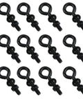 Beefy Heavy Duty Eye Bolts With Nuts And Washers 1/4 Inch By 1.18 Inch Lifting Ring Hooks, 12 piece set