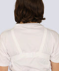 Back view of Lightweight Women's Fencing Chest Guard With Adjustable Elastic Straps, Comfy Breathable Foam Shield For Foil Epee Sabre Gear