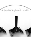 Adjustable Outdoor Antenna Mounting Pole With 1.25 Inch Diameter And 66 Inch Arm, angle positions with lock pin feature