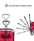 Versatile Collapsible Folding Wagon Cart Heavy Duty Utility Wagon With All Terrain Wheels For Camping Beach Garden Tailgate