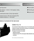 CHUNYE SGMSV servo motor, 1.5 kW, black metal housing with front shaft flange