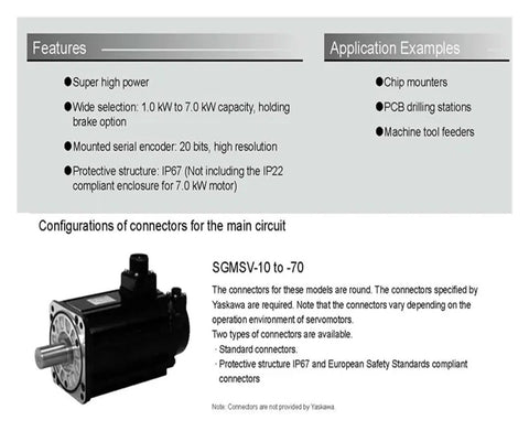 CHUNYE SGMSV servo motor, 1.5 kW, black metal housing with front shaft flange