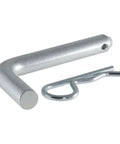 Five Eighths Inch Trailer Hitch Pin And Clip With Clear Zinc Finish Fits Two Inch And Two And A Half Inch Receivers No Hassle Grip 105 Degree Bend For Quick Securement And Reliable Trailer Hitch Connection