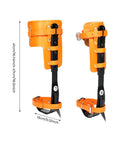 Tree Climbing Spikes With Adjustable Steel Climber Gaffs And Multi Functional Belt, orange cowhide and steel, 16.14-18.5 in height