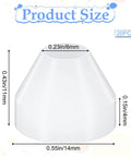 Image showing dimensions of 20 Pack White Nonstick Pen Bushings For Woodturning, Precise 11mm Height And 14mm Diameter Set