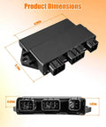 CDI Box Module Kit For YFM660 Raptor 660R 2002 2003 And Grizzly 660 Rhino 660 Quad Models 2002 To 2008 Replacement Part 5LP 85540 20 00 Durable Ignition CDI Unit With Plug And Play showcasing product dimensions.
