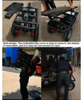 Haul Like A Boss With This Super Durable Foldable Platform Truck Cart And Heavy Duty Dolly being lifted for easy transport.