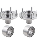 Two Piece Wheel Hub Bearing Assembly Set Compatible With 2011 Through 2015 Hyundai Elantra, 2013 Through 2017 Elantra GT, And 2012 Through 2017 Veloster Replace 510093 Premium Quality Replacement Part shown with components