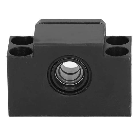 Heavy Duty Carbon Steel Ballscrew End Support for SFU1605 SFU1204 CNC Router, front view with bearing and lock nut