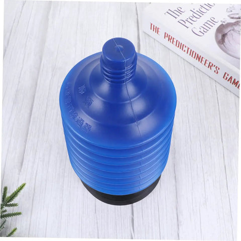 No Sweat Heavy Hitter 2 Pack Plunger for bathroom toilet clog blasting with blue accordion bellows design.