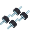 Rubber Mount Anti Vibration Isolator Kit, Metal Bonded Threaded Dampers For Air Compressors, Engines, Pumps And Welding Equipment, 4 pack