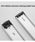 Heavy Duty Side Mounted Ball Bearing Drawer Slides Silent Easy Glide Telescopic Folding Cabinet Insert With Full Extension Roomy Access Cold Rolled Steel Built Tough For Daily Grind At Twenty Inches, featuring anti-collision rubber hose detail.