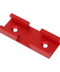 Red T Shape Track Cross Connector for Router Table Intersection Slot Jig, double cut, compact 8x3x1.28 cm, aluminum