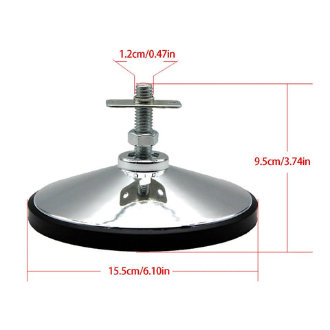 Adjustable Game Table Leveling Feet Set Of 4 With Threaded Posts And Securing Caps, custom height, stable base, size dimensions shown