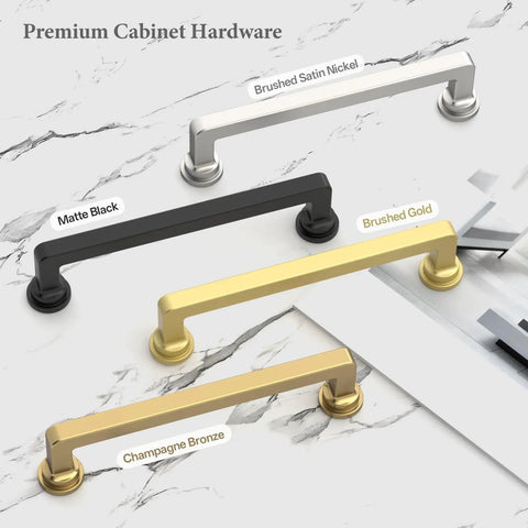 10 Pack 5 Inch Champagne Bronze Cabinet Pulls For Kitchen Cabinets And Drawers Zinc Alloy Handles With DIY Friendly Install