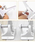 Close-up of Kid Safe Cabinet Locks 16 Pack, ABS Safety Locks in white finish for home storage