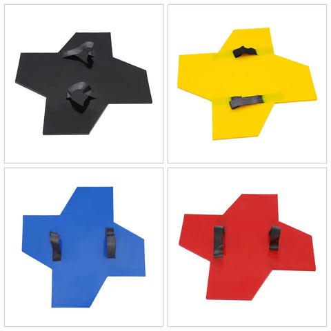 Set Of Four Concrete Stamp Mats 23.23x23.23x0.55in Lightweight PU Texturing Skins For Anti Slip Decorative Patterns, four colored