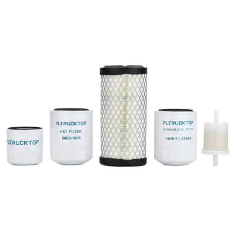 Five Pack Kubota RTV900 Filter Kit Replacement Set Fits HHK72-14080 HHK70-14070 K1211-82320 12581-43012 front view