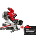 Beast Mode 18 Volt Fuel Lithium Ion Brushless Cordless 10 Inch Dual Bevel Sliding Compound Miter Saw Kit with Free 9Ah Battery