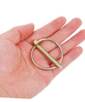 Beefy 8-Piece Heavy Duty Lynch Pin Set With Rings Galvanized Safety Pins Assortment Kit Trailer Hitch Lock For Farm Tractors And Mowers Reliable Fasteners For Farm Machines Easy To Install And Durable, galvanized lynch pin with ring in hand