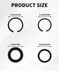 Size dimensions of 3/8 and 1/2 inch impact wrench retaining rings and O-rings from 10 Sets 3/8 Inch And 10 Sets 1/2 Inch Impact Wrench Retaining Rings With O Rings Replacement Snap Clip Kit For Electric And Pneumatic Wrenches Bushing Pins Mounts For Auto Shop And Handyman Repairs For DIYers