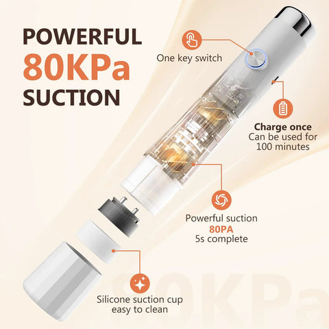 Compact Handheld Vacuum Sealer For Meal Prep And Leftovers With Freezer Storage Includes 30 Reusable Vacuum Bags internal view