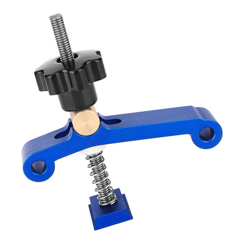 Jiawu T Slot Clamp Boss for Woodworking and Metalworking with strong clamping force and adjustable positioning, blue color.