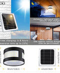 Hanging Solar Light With 360 Degree Illumination And Remote For Indoor And Outdoor Use IP65 Waterproof, solar panel details