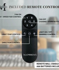 52 Inch Damp Rated Flush Mount Ceiling Fan With Super Quiet DC Motor And Dual Remote Wall Controls remote control features and functions