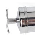 Close-up of Heavy Duty Workhorse 500cc Aluminum Oil Suction Gun Pump With Vacuum Transfer Technology showing handle and seal.