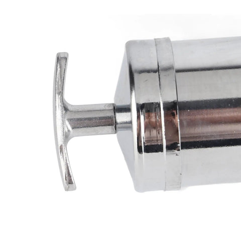 Close-up of Heavy Duty Workhorse 500cc Aluminum Oil Suction Gun Pump With Vacuum Transfer Technology showing handle and seal.