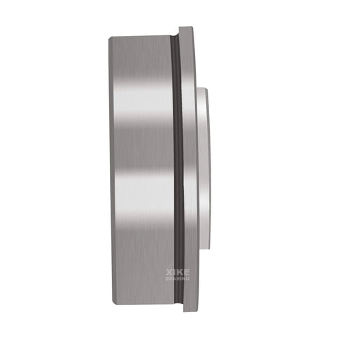 XiKe flanged ball bearing, stainless steel, 3/4 in ID x 1-3/8 in OD, side view