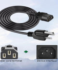 Three Prong Power Cable Replacement For ION Speaker Systems Like Pathfinder Block Rocker Block Party Live Explorer IPA Series Six Foot Cord For Guitar Amps And Portable Party Rig Setups coiled with device interface and power cord terminal