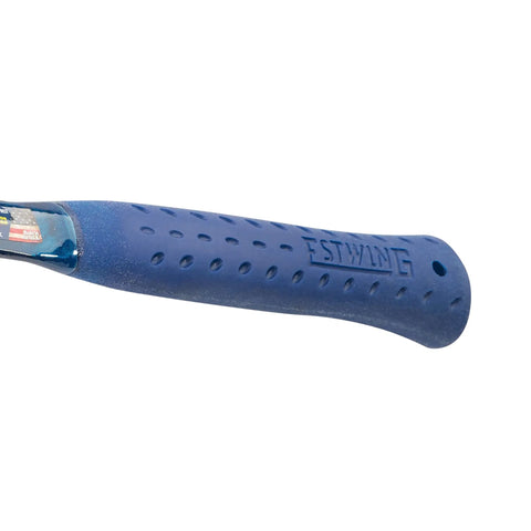 HammerTooth 22 Oz Rip Claw Hammer blue shock reduction grip handle, USA made, heavy duty framing and demolition tool.