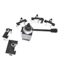 Six Piece Lathe Tool Post Set With Piston Type Quick Change Beefy Kit Includes AXA 250-111 250-101 250-102 250-104 250-107 250-110
